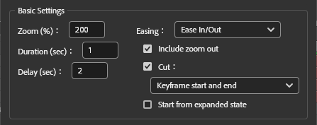 Basic Settings panel (English)
